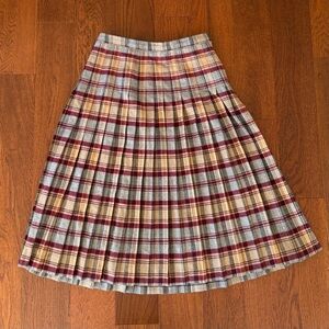 Vintage Plaid Wool Skirt by Barrie Scotland
